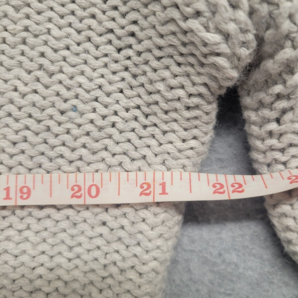 Free People Sweater Size Medium Chunky Cable Knit Oversized Gray Boho Indie - Picture 5 of 9